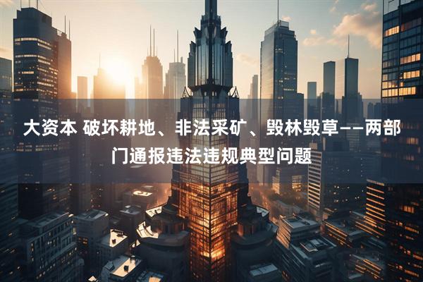 大资本 破坏耕地、非法采矿、毁林毁草——两部门通报违法违规典型问题