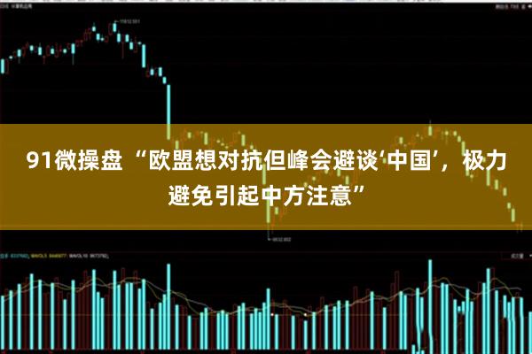 91微操盘 “欧盟想对抗但峰会避谈‘中国’，极力避免引起中方注意”